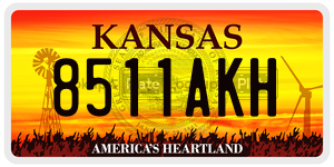 8511AKH  license plate in KS