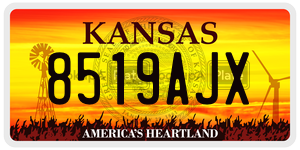 8519AJX  license plate in KS