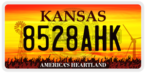 8528AHK  license plate in KS
