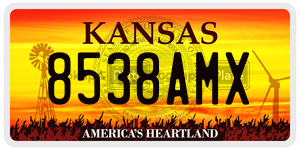 8538AMX  license plate in KS