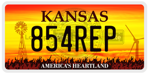 854REP  license plate in KS