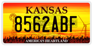 8562ABF  license plate in KS
