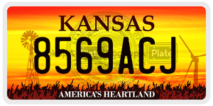 8569ACJ  license plate in KS
