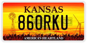 860RKU  license plate in KS