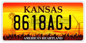 8618AGJ  license plate in KS