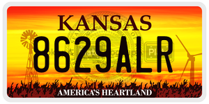 8629ALR  license plate in KS