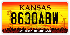 8630ABW  license plate in KS