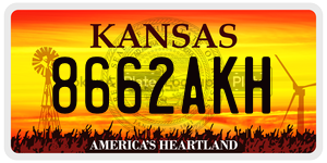 8662AKH  license plate in KS