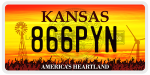 866PYN license plate in Kansas