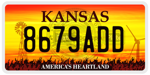 8679ADD  license plate in KS