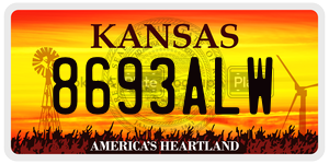8693ALW  license plate in KS