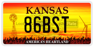 86BST  license plate in KS