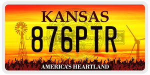 876PTR  license plate in KS