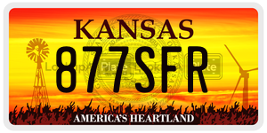 877SFR  license plate in KS