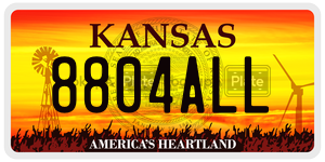 8804ALL  license plate in KS