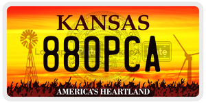 880PCA  license plate in KS