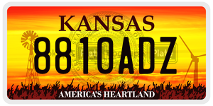 8810ADZ  license plate in KS