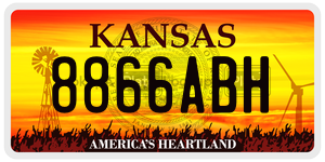 8866ABH  license plate in KS