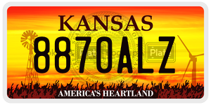 8870ALZ  license plate in KS
