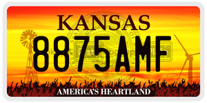 8875AMF  license plate in KS