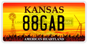 88GAB license plate in Kansas