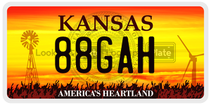88GAH  license plate in KS