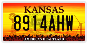 8914AHW  license plate in KS