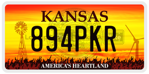 894PKR  license plate in KS