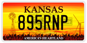 895RNP  license plate in KS