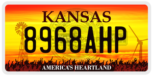 8968AHP license plate in Kansas