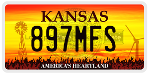 897MFS  license plate in KS