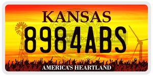 8984ABS  license plate in KS