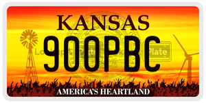 900PBC license plate in Kansas