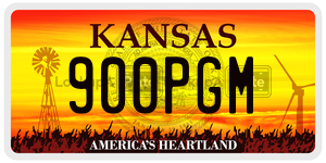900PGM  license plate in KS