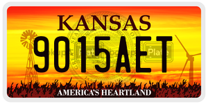 9015AET license plate in Kansas