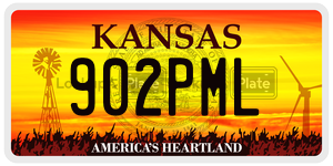 902PML  license plate in KS