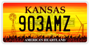 903AMZ  license plate in KS