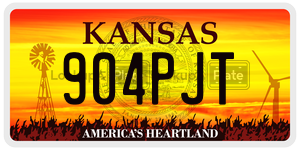 904PJT  license plate in KS