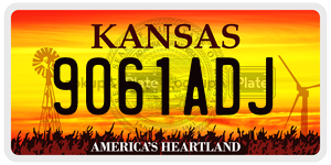 9061ADJ  license plate in KS