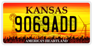 9069ADD  license plate in KS