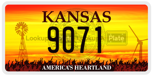 9071  license plate in KS