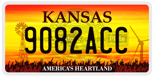 9082ACC  license plate in KS