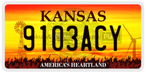 9103ACY  license plate in KS