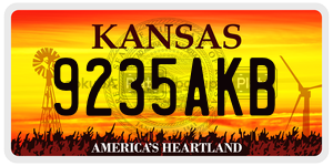 9235AKB  license plate in KS