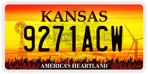 9271ACW  license plate in KS