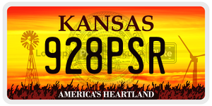 928PSR  license plate in KS