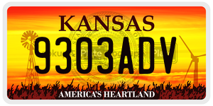 9303ADV  license plate in KS