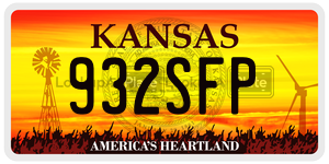 932SFP  license plate in KS