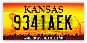 9341AEK  license plate in KS