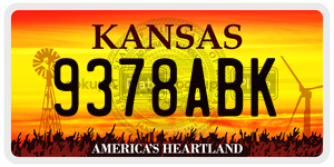 9378ABK  license plate in KS